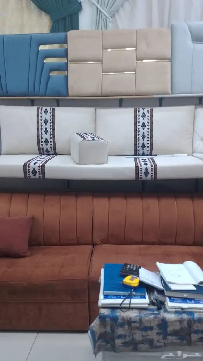 مفروشات الرياض  تفصيل جميع انواع الكنب والجلسات الارضي والست 7