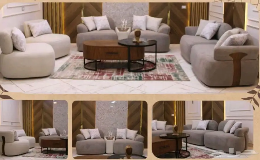 تصميم غرف نوم وطاولات حديد بديل رخام طاولات طعام مداخل وشاشا 9
