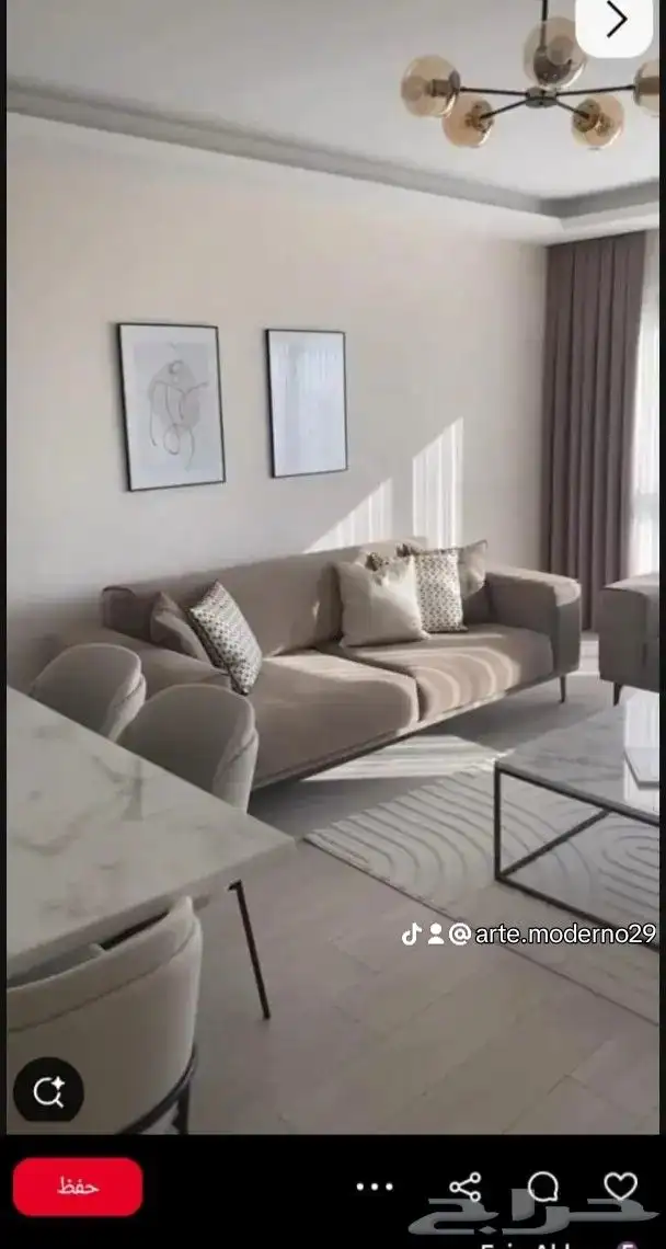 تصميم غرف نوم وطاولات حديد بديل رخام طاولات طعام مداخل وشاشا 8