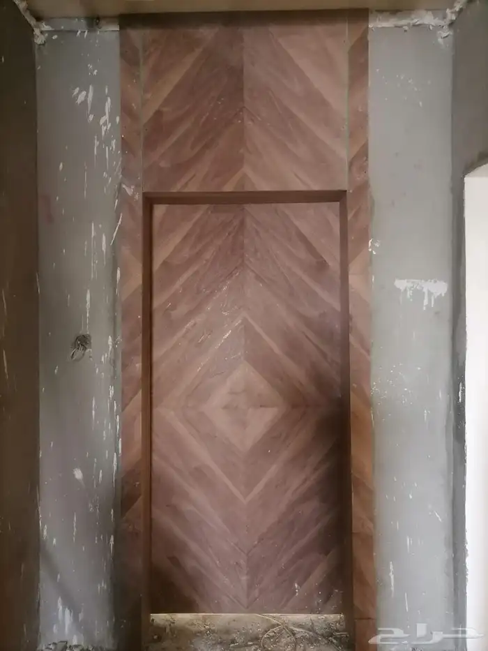 ابواب خشب سنديان جوز مغنو 6