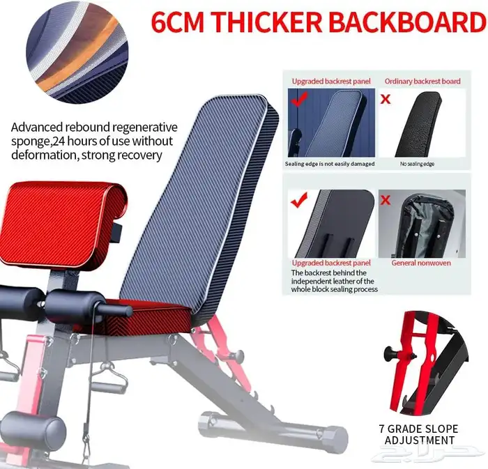 مقعد رفع اثقال قابل للتعديل للتمارين الرياضية 2