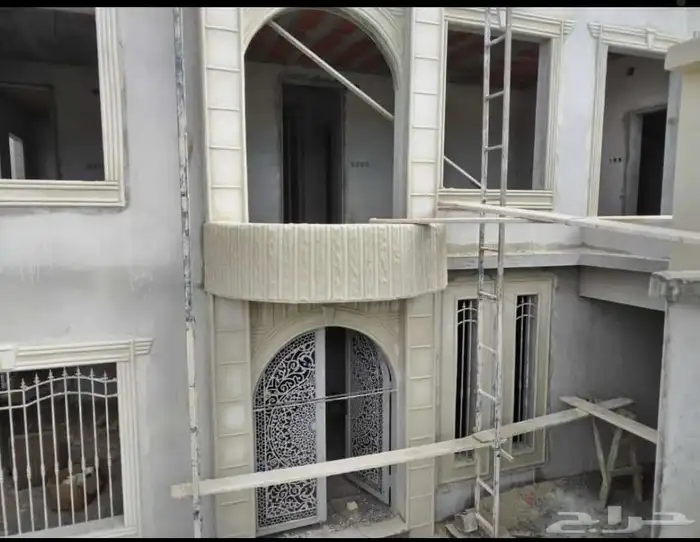 لياسه بديل الحجر الطبيعي اسمنت ابيظ ديكورات خارجيه 6