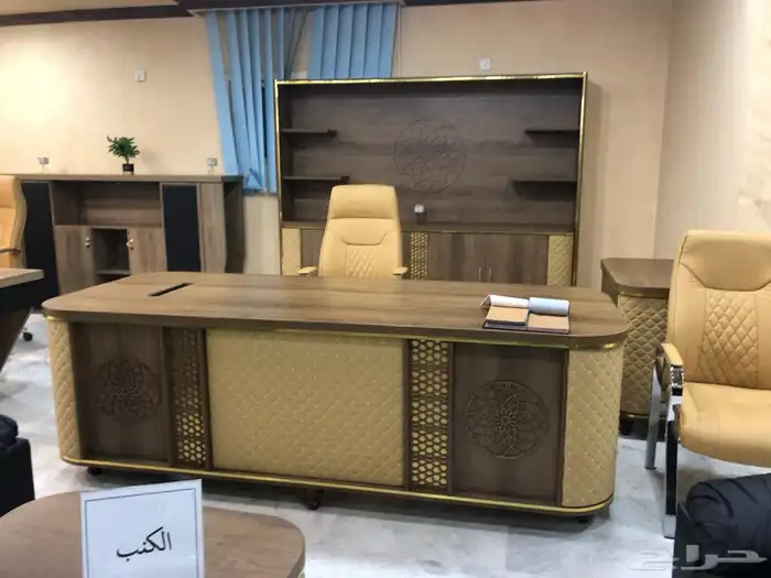 جديد اثاث طقم مكاتب كامل مودرن وكنب مكتبي متوفر (وموجود الت 19