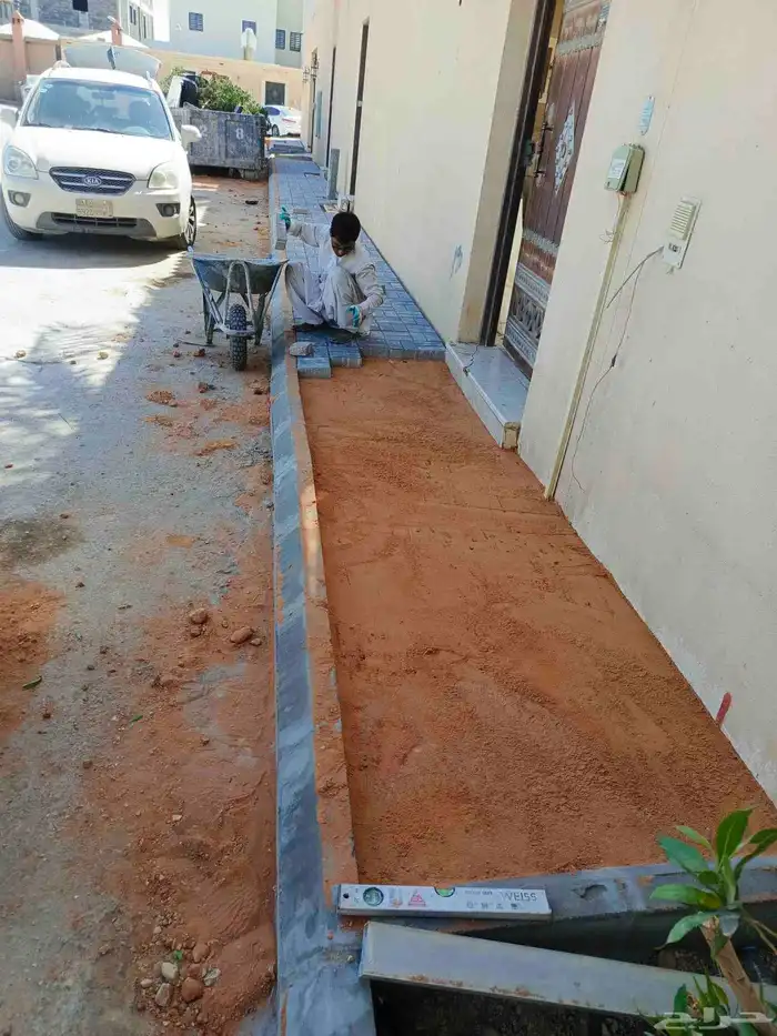 تبليط ارصفه وعمل انتر لوك 3