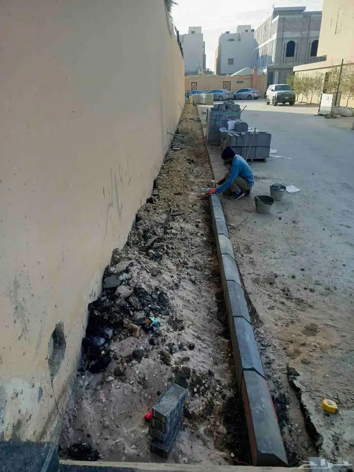 تبليط ارصفه وعمل انتر لوك 1