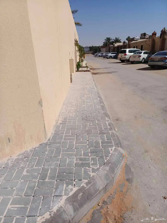 تبليط ارصفه وعمل انتر لوك 6