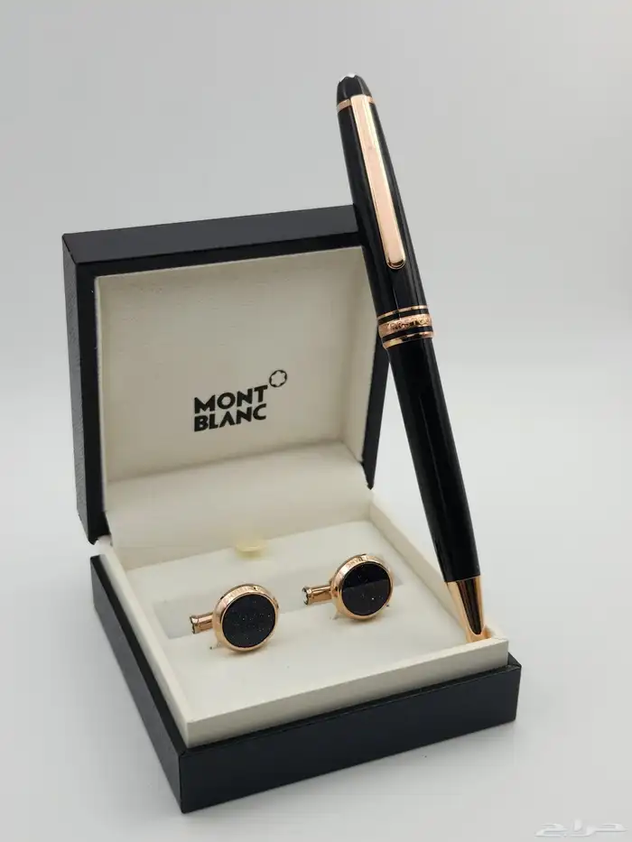 طقم قلم و كبك مونت بلانك (Montblanc Pen Cufflinks) 0