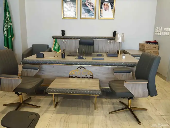 جديد اثاث طقم مكاتب كامل مودرن وكنب مكتبي متوفر (وموجود الت 29