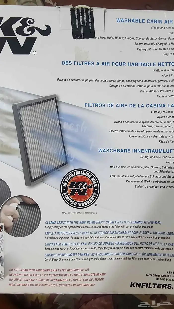 فلتر مكيف دودج رام شركة K N فلتر زيت اكورد 2