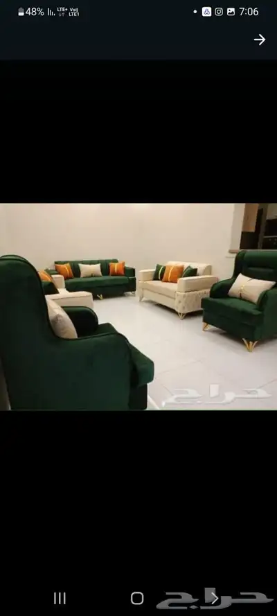 الركن الراقي تفصيل جميع انواع لكنب وستاير وتنجيد جميع الكنب 1