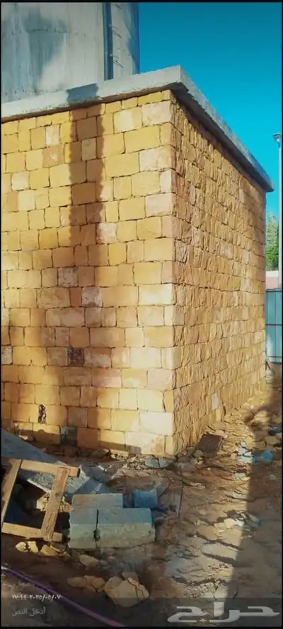 نقوم بتنفيذ جلسات العريش وتركيب الحجر الطبيعي شكل جبلي 4