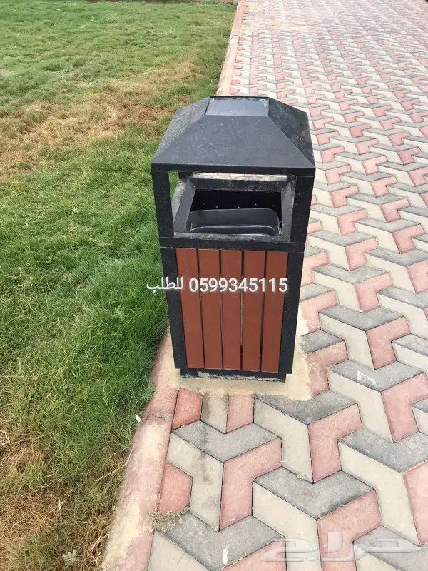 سلة مهملات مدرسة مواقف سيارات حافلات قطارات مطارات مكاتب 18