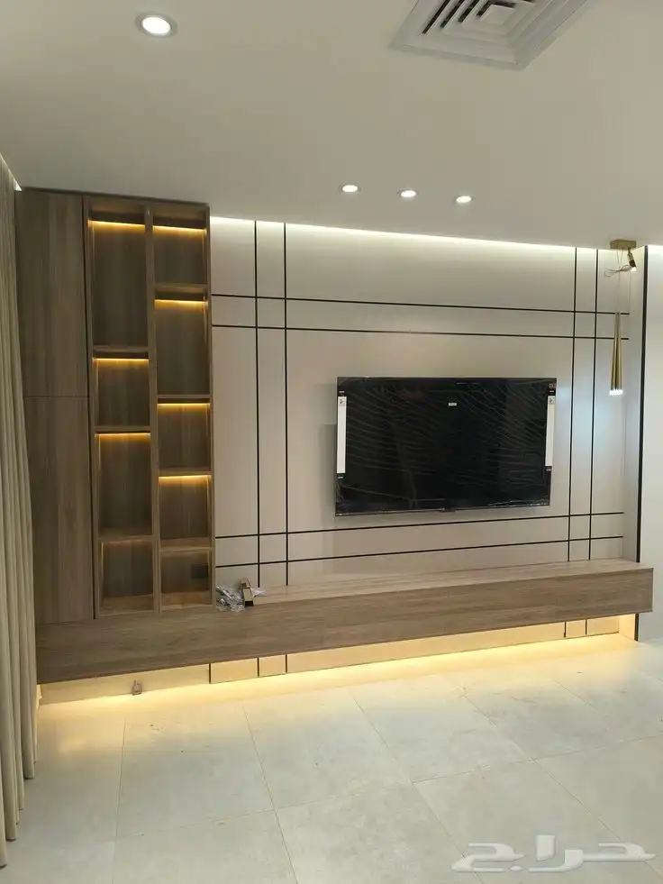 ديكور خلفية شاشه مدخل مرايه خلفية سرير 5