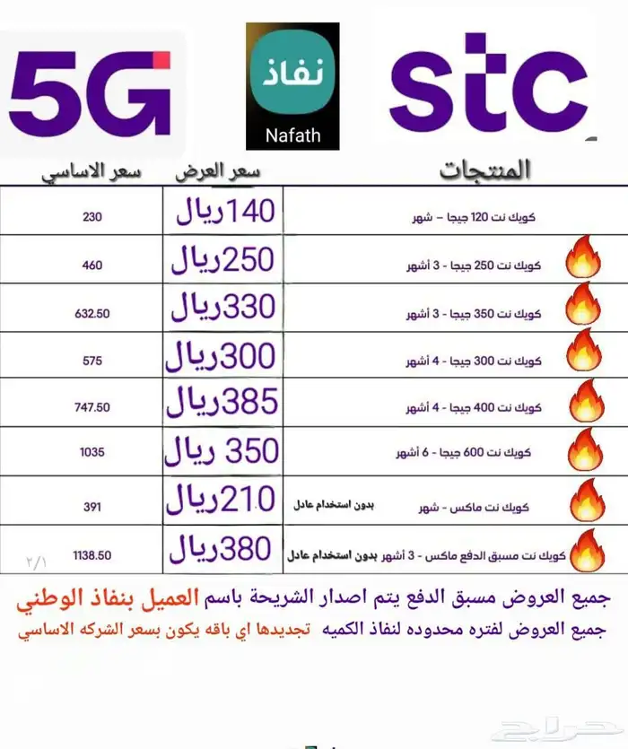 مفتوح _ لامحدود 3شهور ب380ريال STC 0