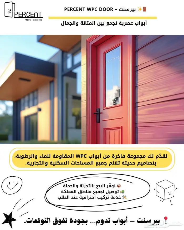 أقوى من الخشب أجمل من المعدن أبواب WPC هي الحل 0