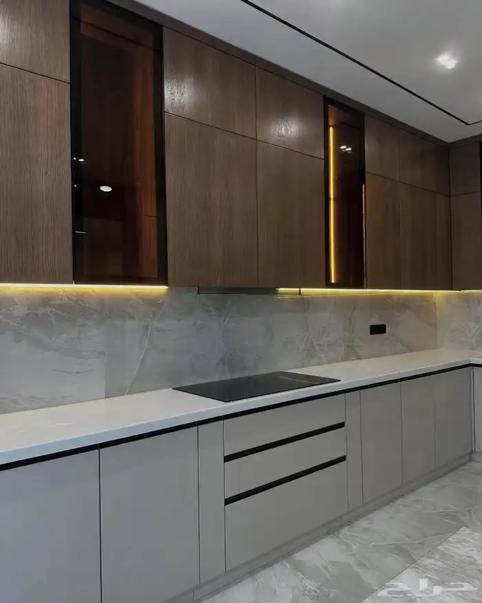 مطابخ خشب ألماني ومطابخ صاج والمنيوم ورخام صناعي وبورسلان 1