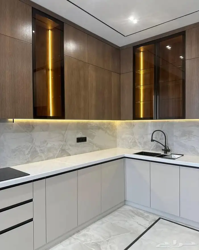 مطابخ خشب ألماني ومطابخ صاج والمنيوم ورخام صناعي وبورسلان 2