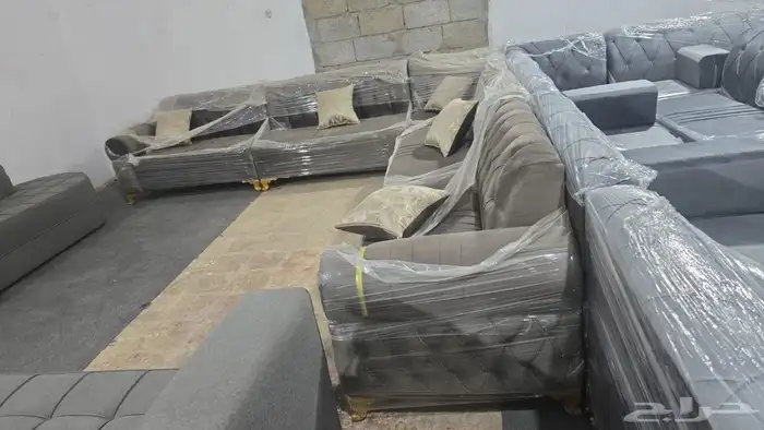 كنب جديد جاهز حرف ال و7نفر شامل التوصيل 4