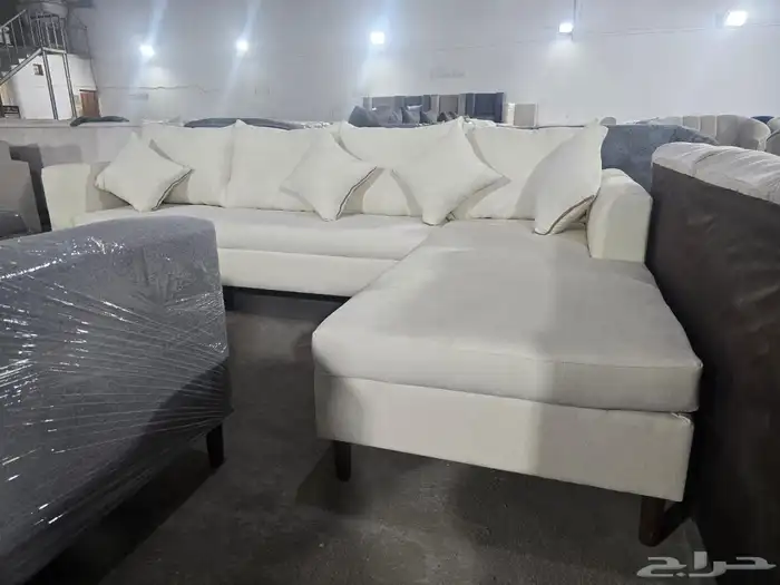 كنب جديد جاهز حرف ال و7نفر شامل التوصيل 6