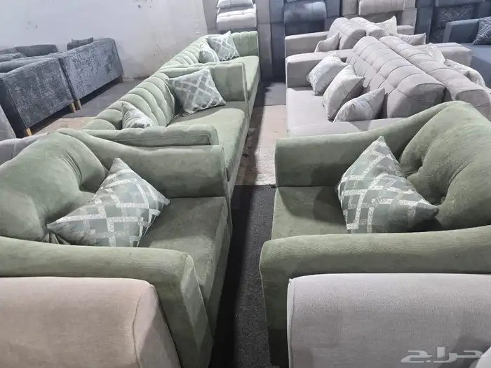 كنب جديد جاهز حرف ال و7نفر شامل التوصيل 5