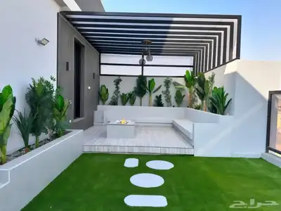 تنسيق.حدايق مكه شلات مظلات وجلست عشب الأرضي عشب جدريه بدل خش 3