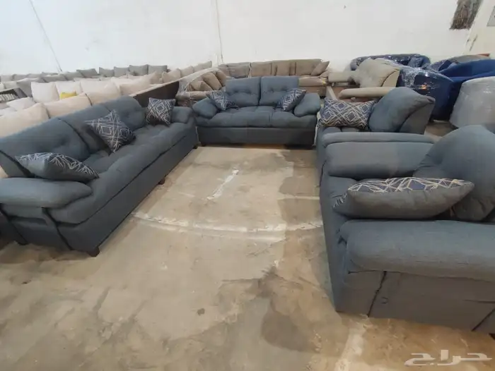 كنب جديد جاهز حرف ال و7نفر شامل التوصيل 34