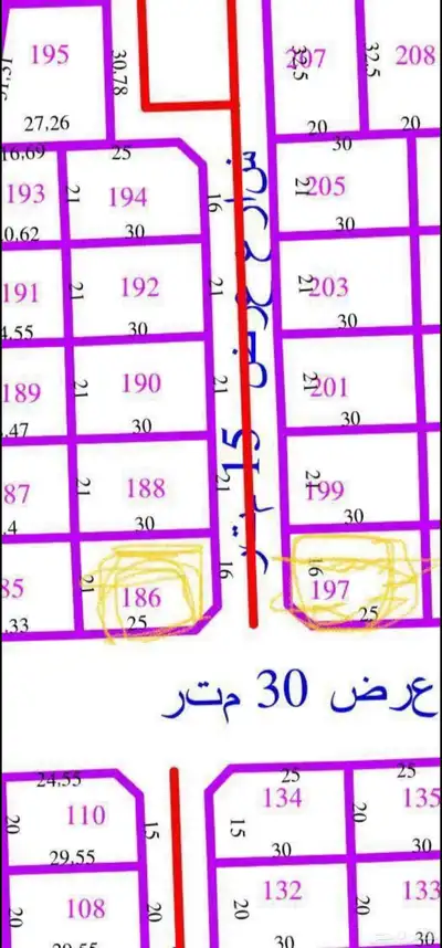 للبيع أرضين زوايا في مخطط الخليج بالمذنب القصيم 2