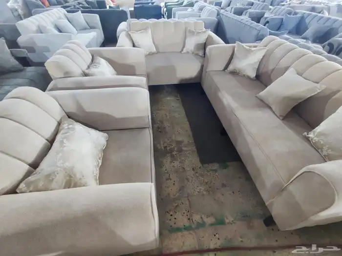 كنب جديد جاهز حرف ال و7نفر شامل التوصيل 15