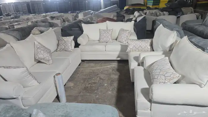 كنب جديد جاهز حرف ال و7نفر شامل التوصيل 24