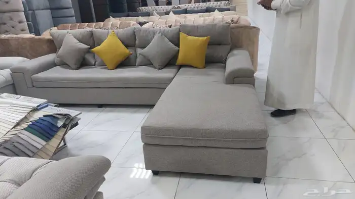 كنب جديد جاهز حرف ال و7نفر شامل التوصيل 40