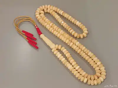 مسباح سبحة كهرمان طبيعي ذروي 158 خرزة 6