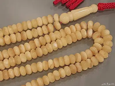 مسباح سبحة كهرمان طبيعي ذروي 158 خرزة 2