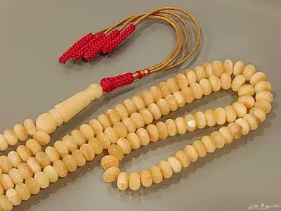 مسباح سبحة كهرمان طبيعي ذروي 158 خرزة 5