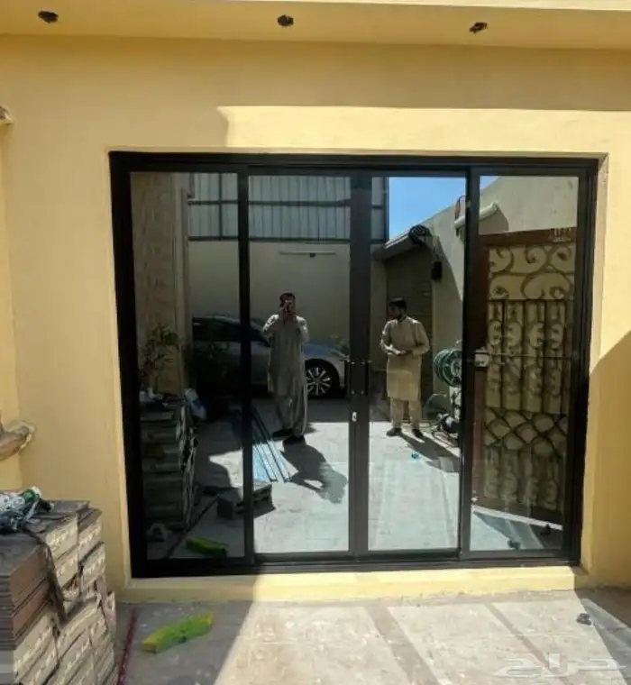 باب سحاب المنيوم دبل جلاس (باب مجلس) 2