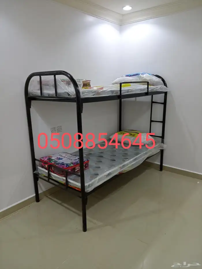 أسره حديد وسراير خشب ومراتب ومفارش وبطانيات ومخدات 0