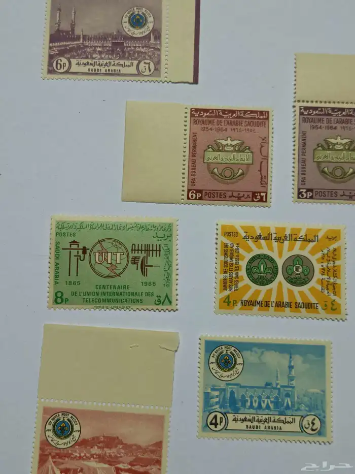 19 طابع سعودي قديم غير مستخدم 5 طوابع عثماني 3