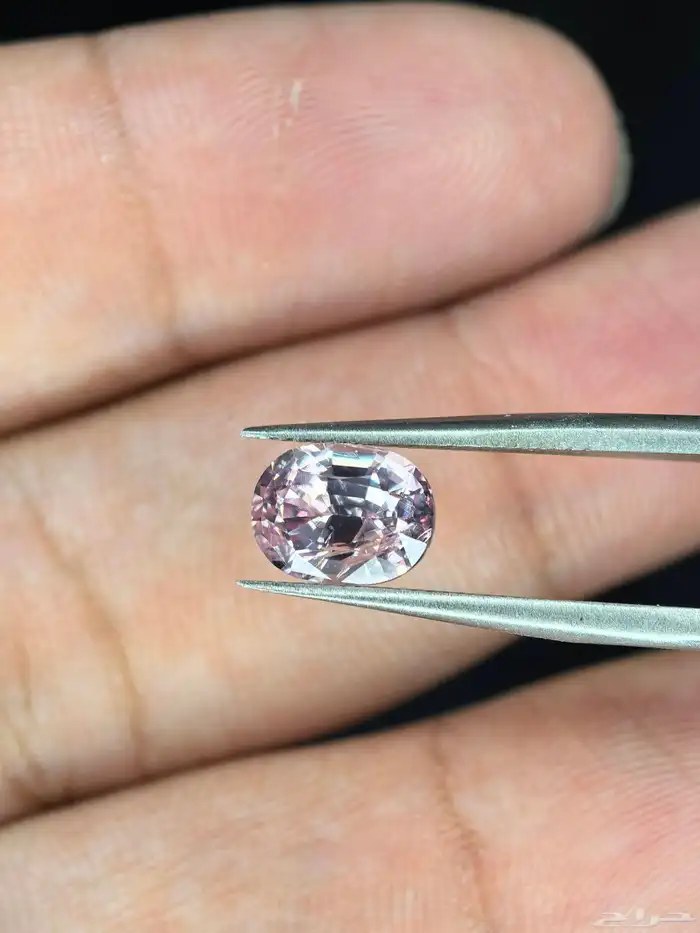 حجر سبيل وردي طبيعي مفحوص بشهادة مختبر 6