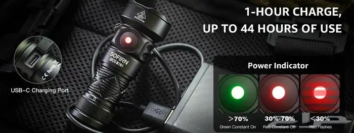 كشاف يدوي sofirn sr20 بقوة 1200لومن مسافة الإضاءة 142m 8