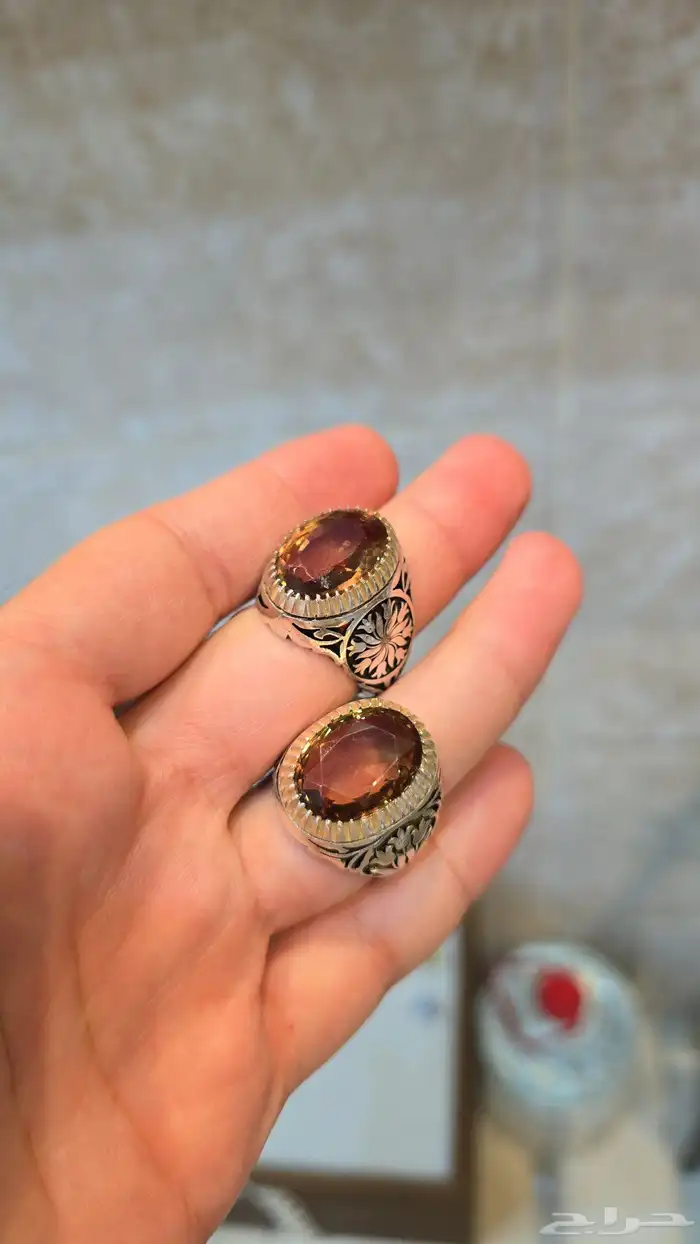 خاتم فضه بحجر لسكندرايت 0