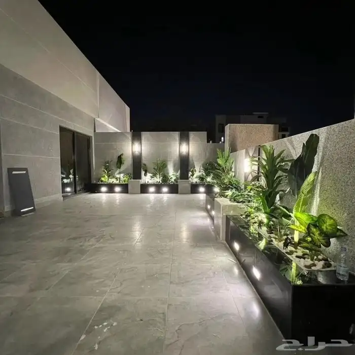 تنسيق حدائق نجيله صناعي جلسات مرتفعه 9