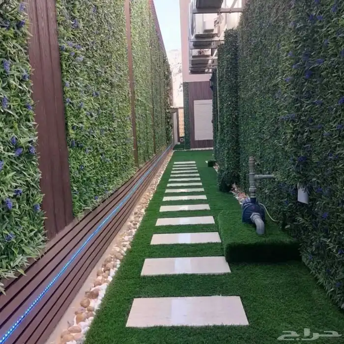 تنسيق حدائق نجيله صناعي جلسات مرتفعه 5