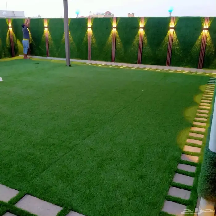 تنسيق حدائق نجيله صناعي جلسات مرتفعه 1