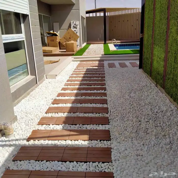 تنسيق حدائق نجيله صناعي جلسات مرتفعه 4