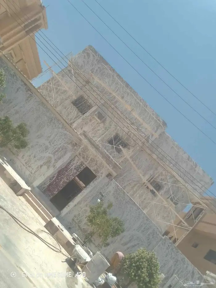 ترميم حائل لياسه ملونه بديل الحجر صور قبل الشغل وبعد الشغل 1