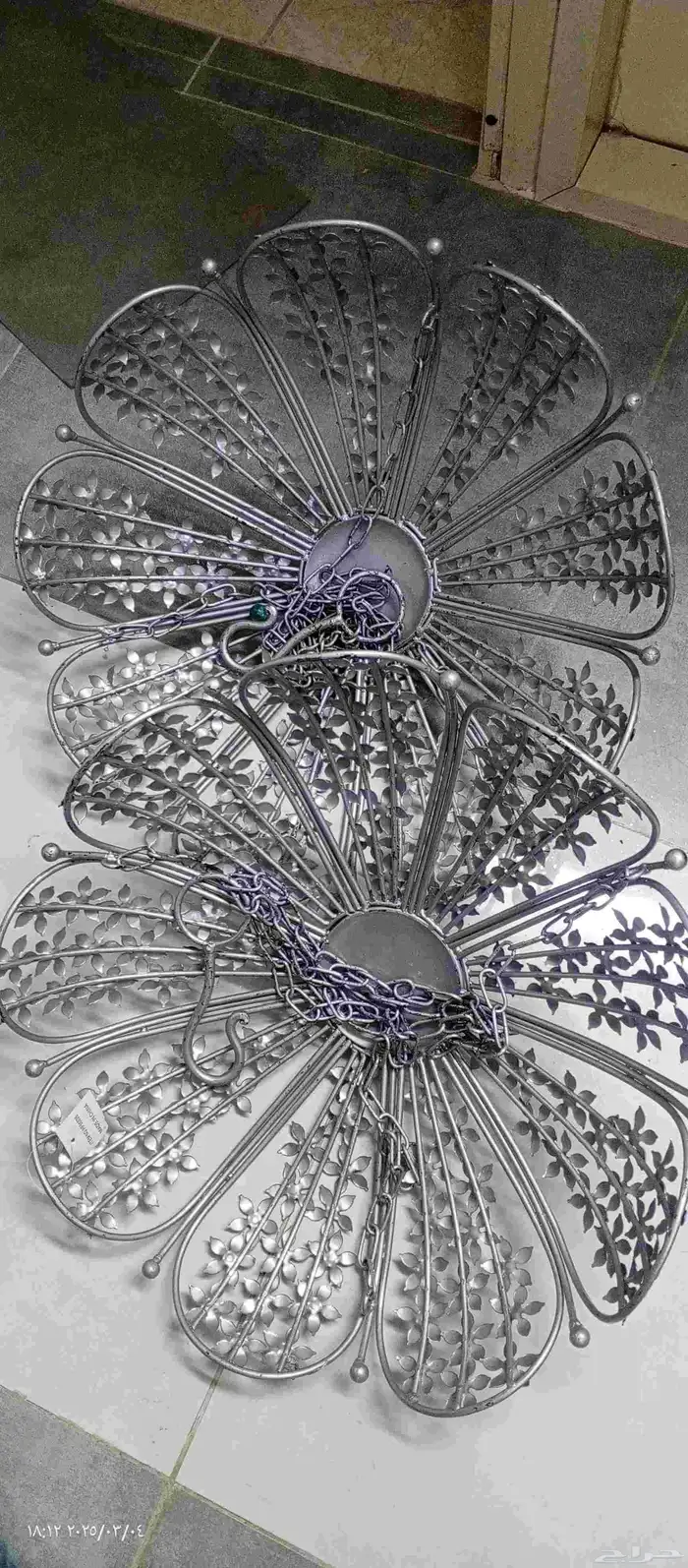 سلة فاكهة كبيرة فضي للبيع 3