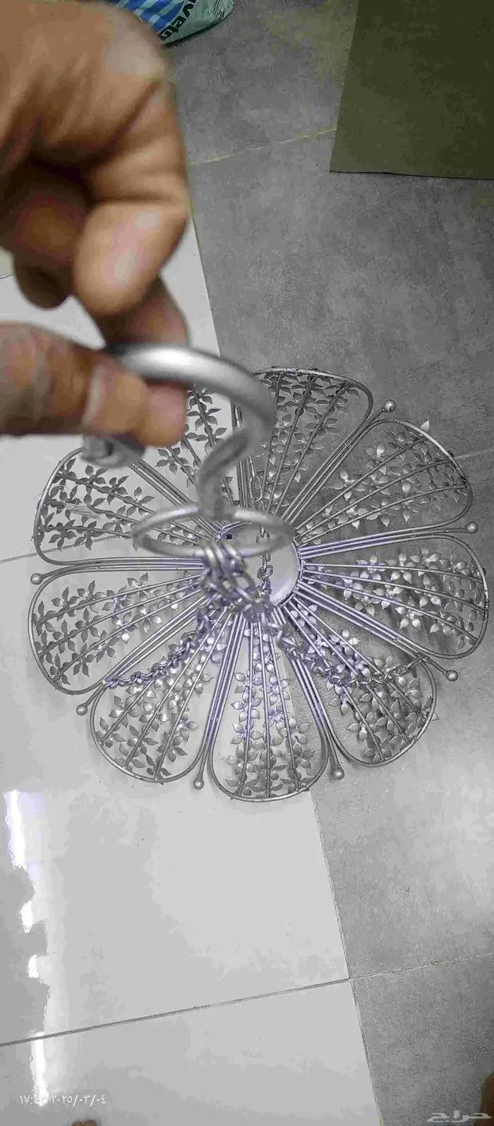 سلة فاكهة كبيرة فضي للبيع 2