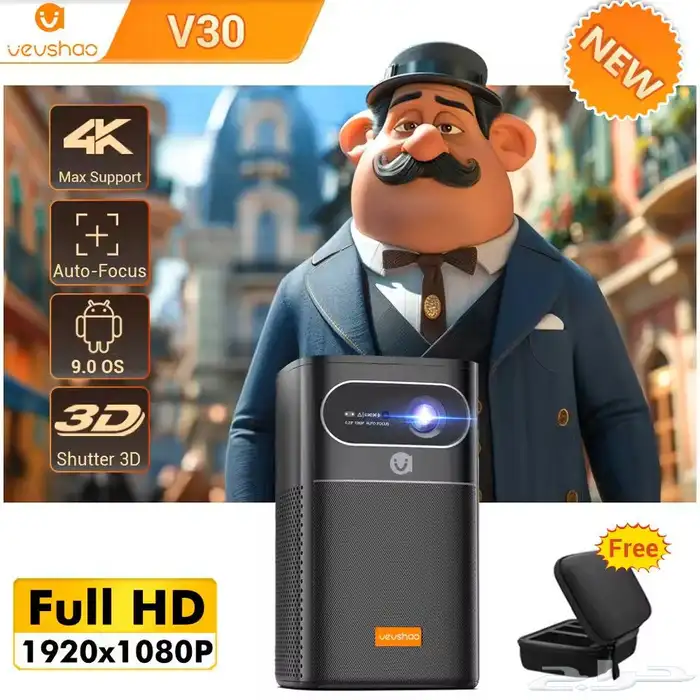 بروجكتر Vevshao V30 3D 4K 0