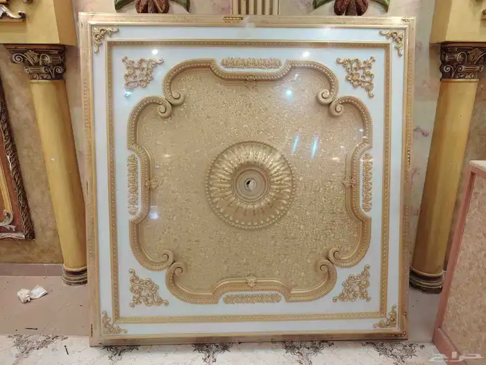 ديكورات سقف خشب جاهزة دائري ومستطيل مقاسات كبير وصغير 9