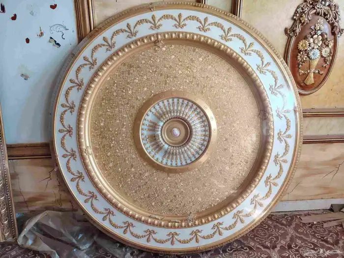 ديكورات سقف خشب جاهزة دائري ومستطيل مقاسات كبير وصغير 7