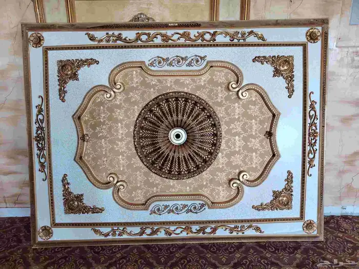 ديكورات سقف خشب جاهزة دائري ومستطيل مقاسات كبير وصغير 4
